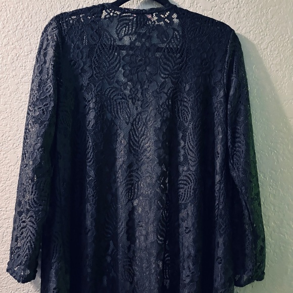 Vintage Black Lace Fringe Jacket Size Medium - Picture 9 of 11